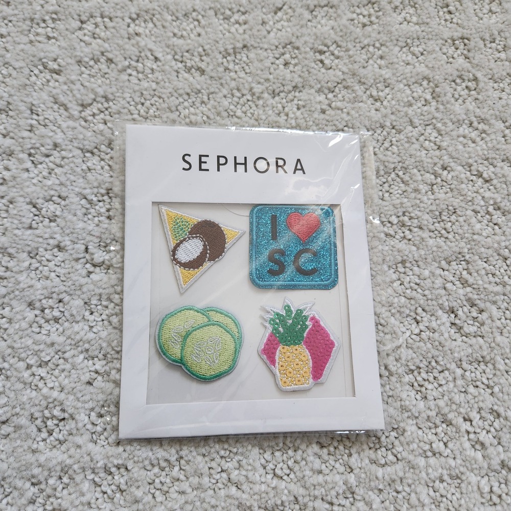 Sephora Collection‎ 4 Piece Tropical Embroidered Iron On Patch Set New Sealed